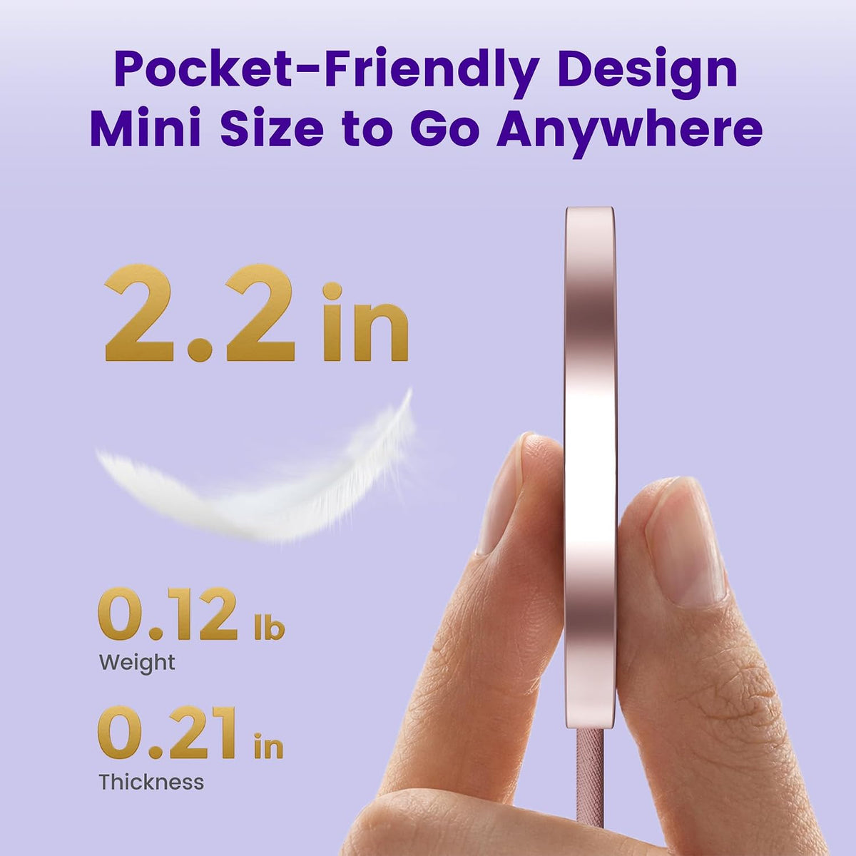 15W Wireless Charger for Apple MagSafe Charger, Magnetic Fast Charging Pad