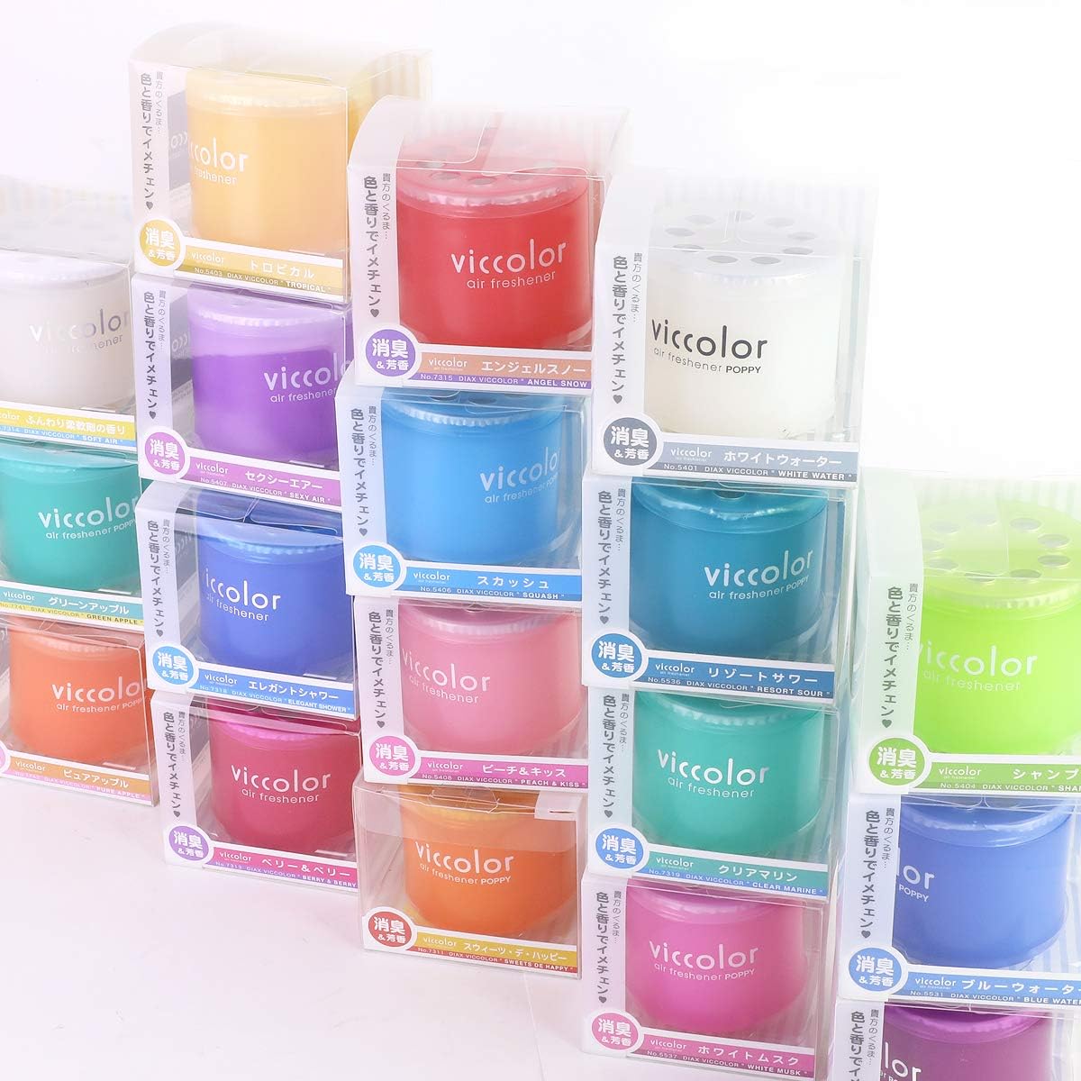 VicColor Gel Based Japanese Under-The-Car Air Refresher/Odor Eliminator Can (Peach & Kiss Scented)