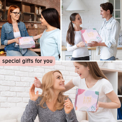 Pink Birthday Care Package for Women Teen Girls, Get Well Soon Spa Gift Baskets for Women, Womens Relaxation Self Care Thinking of You Gifts Box for Mom Sister Friends Her