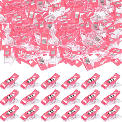 200Pcs Pink Sewing Clips Plastic Fabric Clips for Sewing Quilting Clips for Crafting Tools