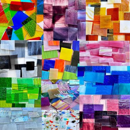 2.2lb Pink Stained Glass Scraps, Irregular Stained Glass Sheets for Crafts, Mosaic Tiles Pieces for Mosaic Making Projects and Home Decor