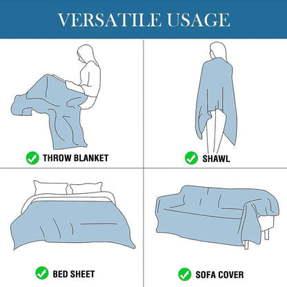 Plush Throw Blanket Sofa Cover - Soft & Comfortable Multifunctional Slipcovers for Living Room Chair, Couch, Bed - Modern Decorative Travel Blanket & Nap Throws - Armchair Sofa Towel