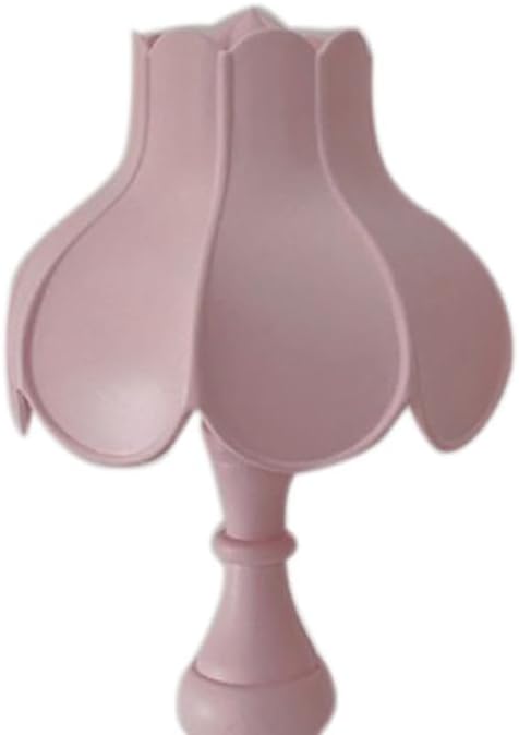 Desk Lamp, Retro Lotus Leaf Ingenious Lovely 3 Light Sources Small Table Night Lamp for Girls Bedroom (Pink)