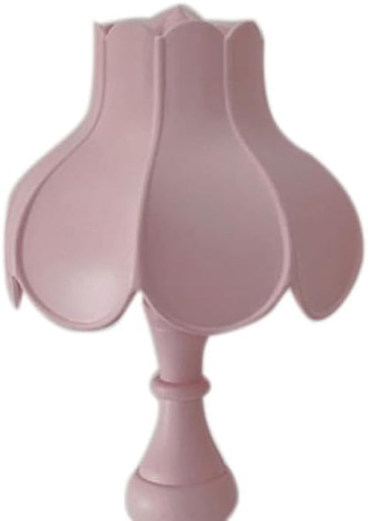 Desk Lamp, Retro Lotus Leaf Ingenious Lovely 3 Light Sources Small Table Night Lamp for Girls Bedroom (Pink)
