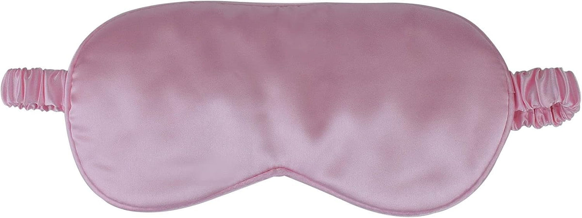 1 Pack Sleep Mask, Silk Eye Mask with Elastic Strap, Blindfold, Soft Silk Sleeping Mask for Girls, Women, Men (Pink)
