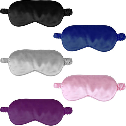 1 Pack Sleep Mask, Silk Eye Mask with Elastic Strap, Blindfold, Soft Silk Sleeping Mask for Girls, Women, Men (Pink)