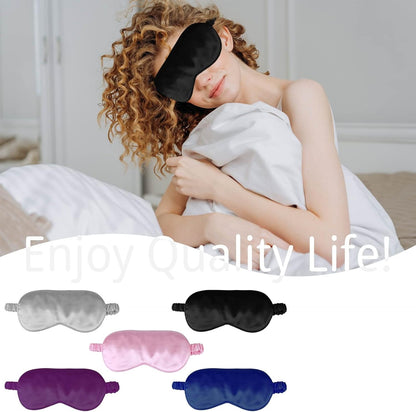 1 Pack Sleep Mask, Silk Eye Mask with Elastic Strap, Blindfold, Soft Silk Sleeping Mask for Girls, Women, Men (Pink)