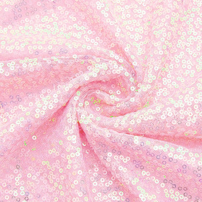 2 Pack Light Pink Sequin Table Runner 12" x 72"