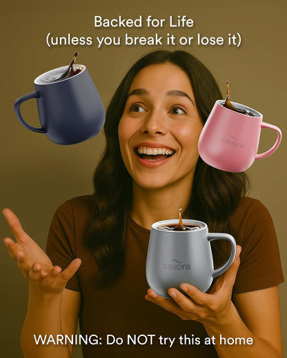 12oz IntelliHeat™ Coffee Mug | Barista’s Choice | Exclusive Wireless SmartSense Pad | Maintains Perfect 135°F | Hand-Crafted Ceramic Mug & Lid | Great for Tea Drinkers | Backed for Life - Pink