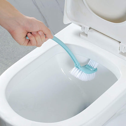 Toilet Brush Toilet Bowl Brushes with Holder Set,Long Handle Double-Sided Toilet Brush Bathroom Accessories Decontamination Tool Pink