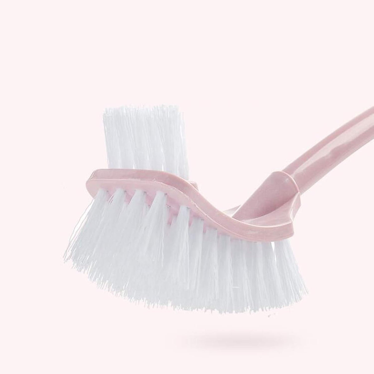 Toilet Brush Toilet Bowl Brushes with Holder Set,Long Handle Double-Sided Toilet Brush Bathroom Accessories Decontamination Tool Pink