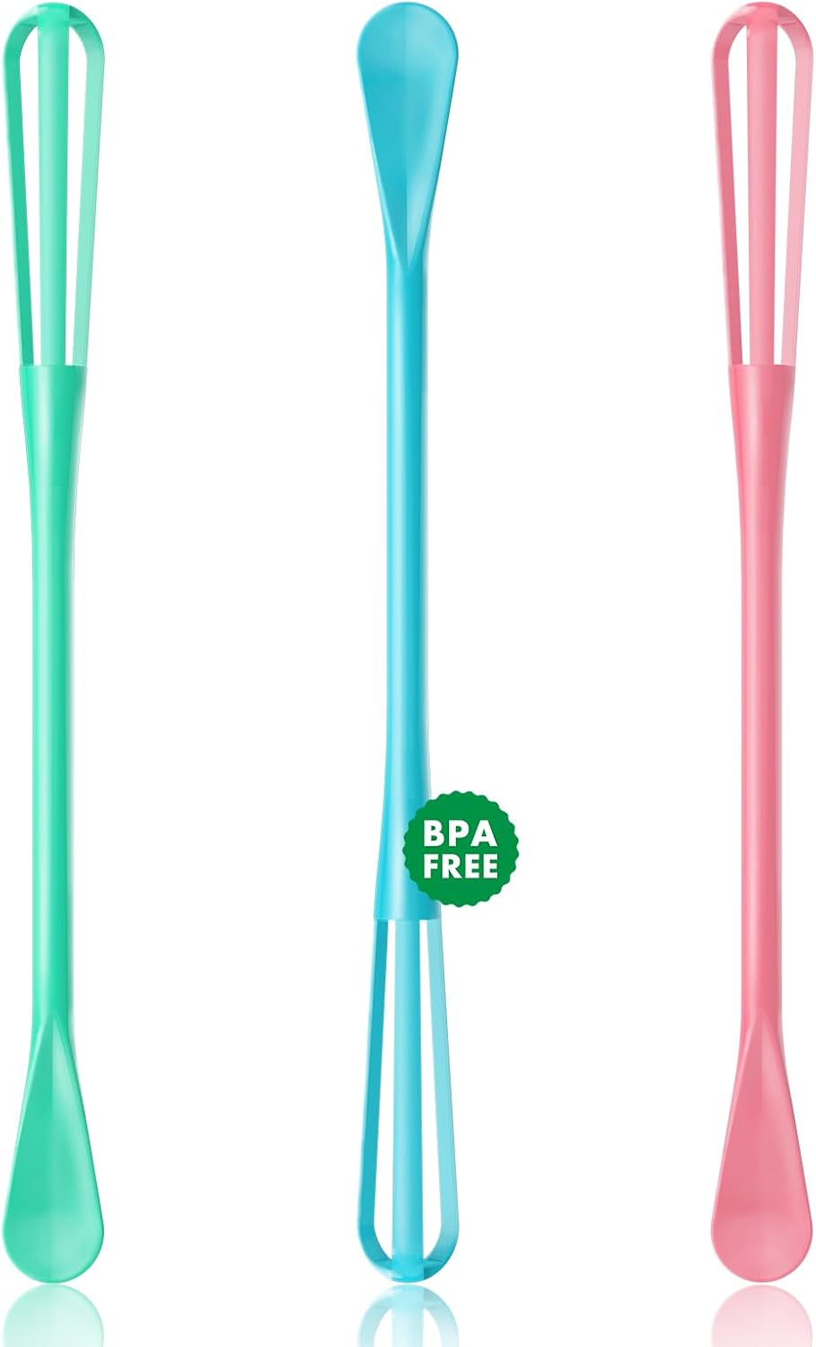Fresh Spring & Summer Colors 2-In-1 Mini Whisk and Spoon, Set of 3