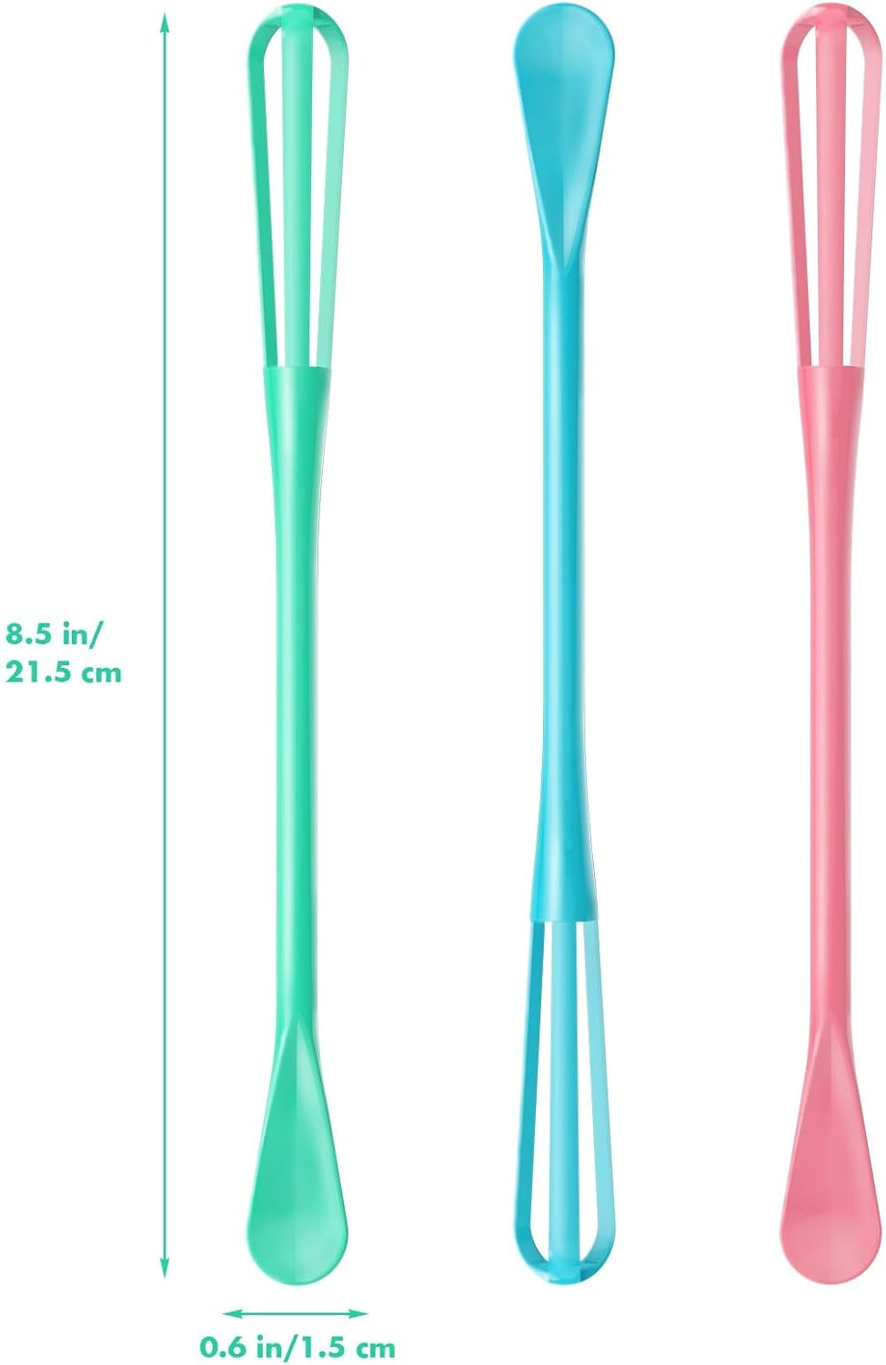 Fresh Spring & Summer Colors 2-In-1 Mini Whisk and Spoon, Set of 3