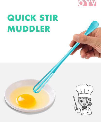 Fresh Spring & Summer Colors 2-In-1 Mini Whisk and Spoon, Set of 3