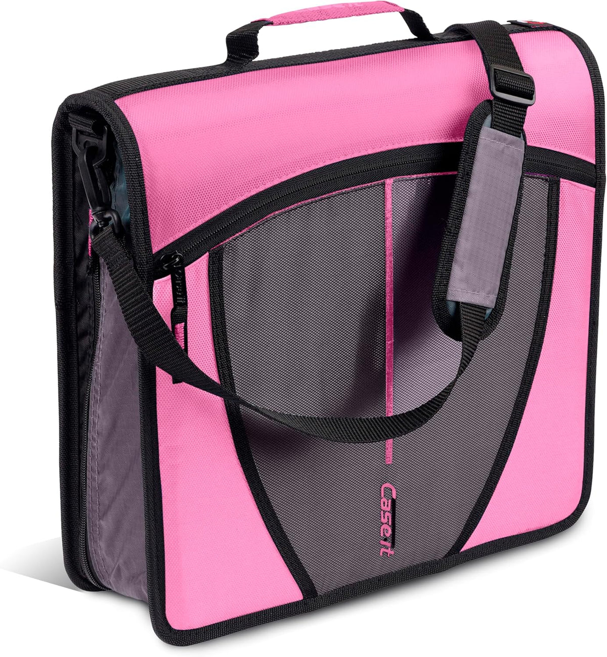 School Zipper Binder | 3" O-Rings | 600-Sheet | D-146 Light Pink