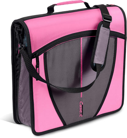 School Zipper Binder | 3" O-Rings | 600-Sheet | D-146 Light Pink