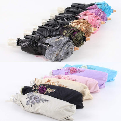 Flower Lace Parasols for Wedding Party Lace Bridal Umbrella
