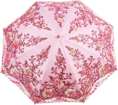 Flower Lace Parasols for Wedding Party Lace Bridal Umbrella