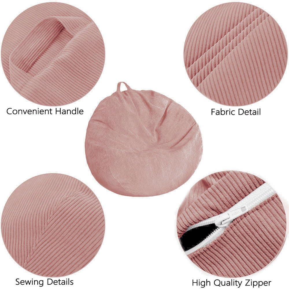 Stuffed Animal Storage Bean Bag Chair Cover (No Filler) Washable