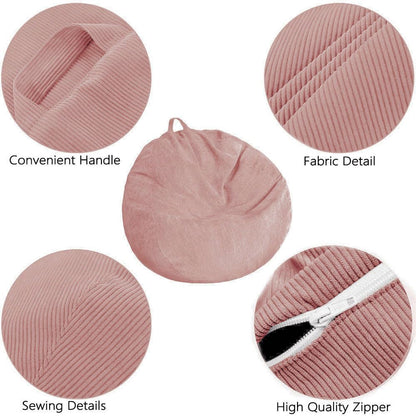 Stuffed Animal Storage Bean Bag Chair Cover (No Filler) Washable
