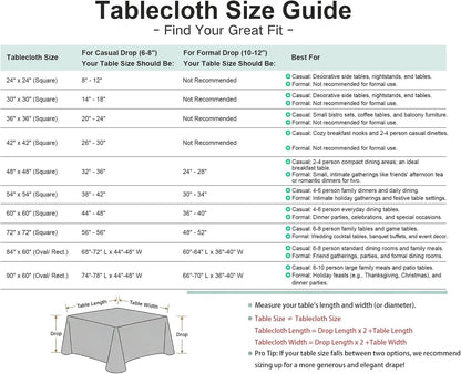 2 Pack 72x72 Inch Square Tablecloth Washable Pink Table Cloth