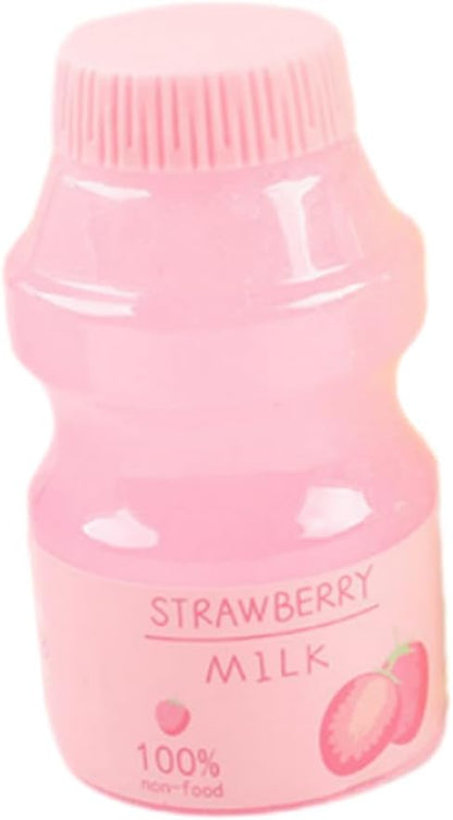 Clear Strawberry Jelly Slime - Fluffy, Stretchy, Crunchy Bubble Slime Soft Putty Stress Relief Toy Party Favors Super Light Favor Gift and Birthday (B-Pink)