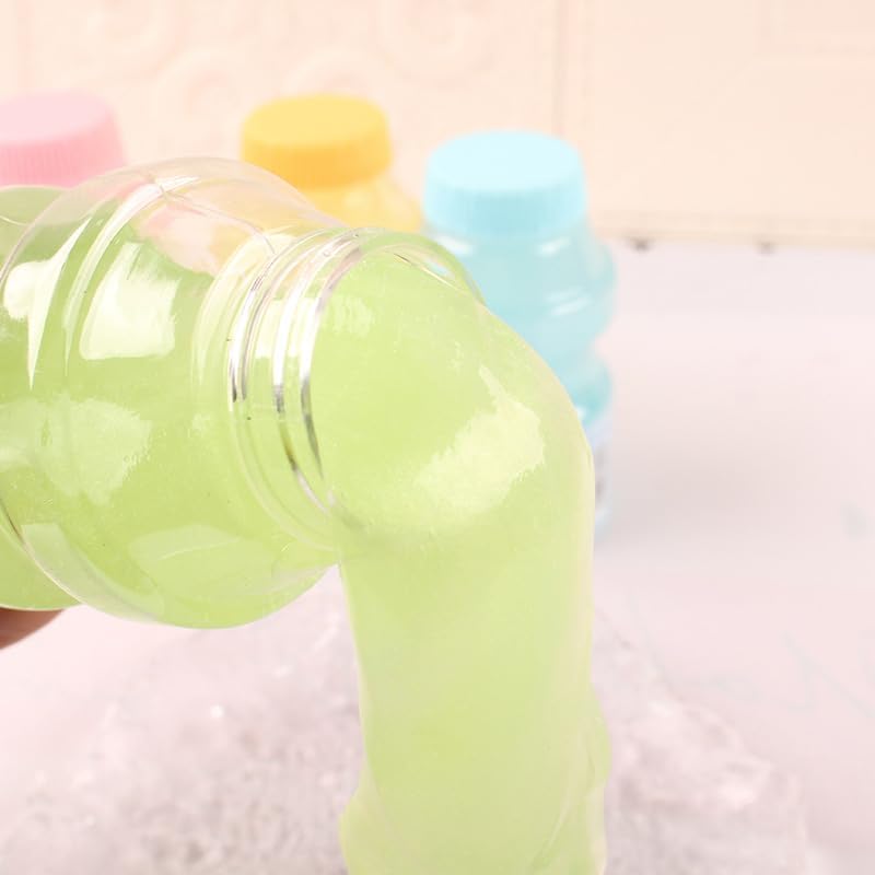 Clear Strawberry Jelly Slime - Fluffy, Stretchy, Crunchy Bubble Slime Soft Putty Stress Relief Toy Party Favors Super Light Favor Gift and Birthday (B-Pink)