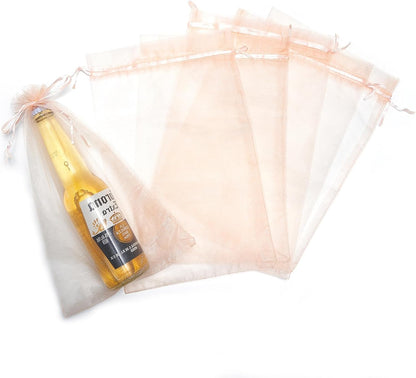 25 PCS 8x12 Inches Organza Bags With Drawstring Candy Bags Mesh Pouches for Party Wedding Presents Gift