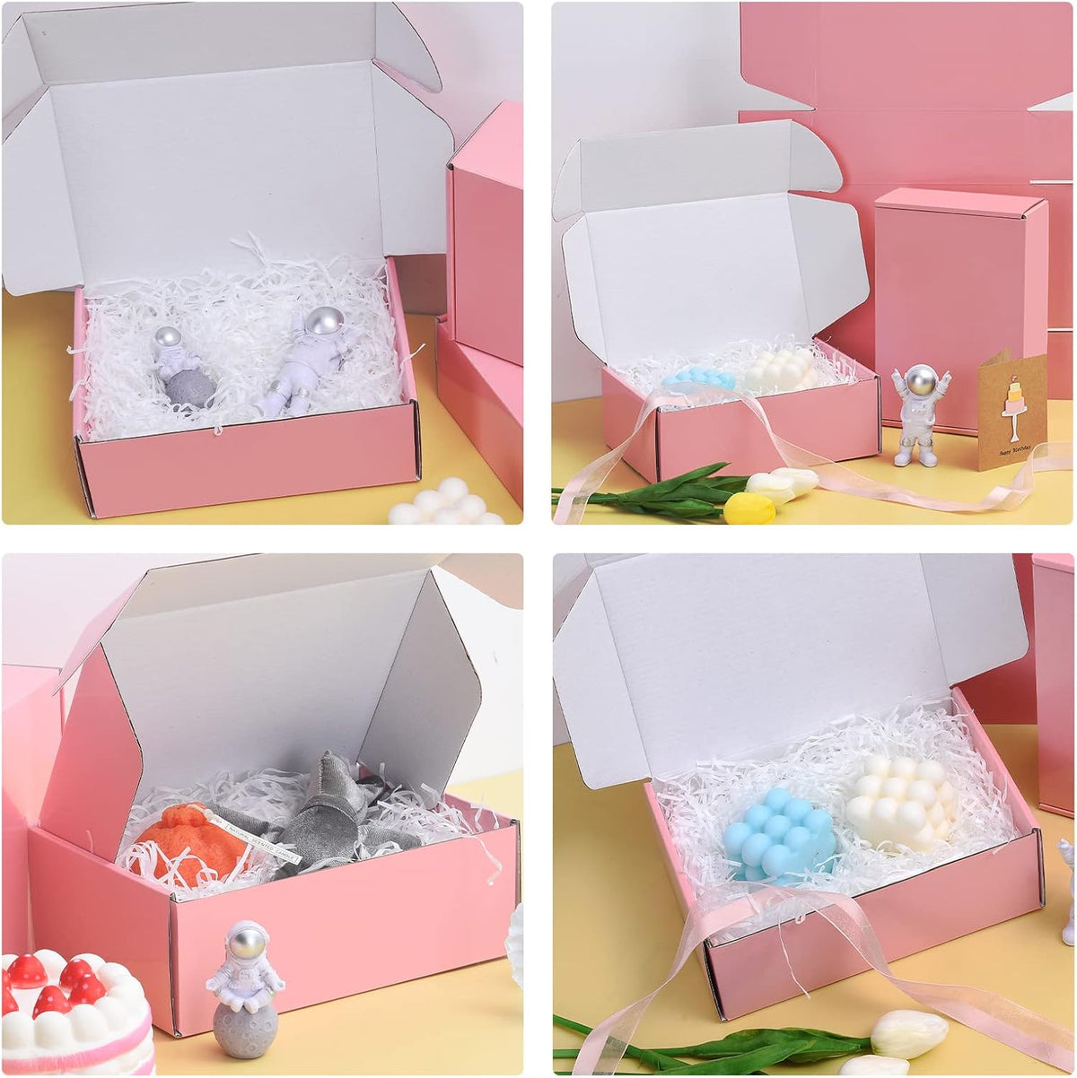 28 Pack 9x6x3 inches Pink Shipping Boxes for Small Business, Small Corrugated Cardboard Gift Box for Mailing,Shipping,Storing,Christmas Gifts Wrapping