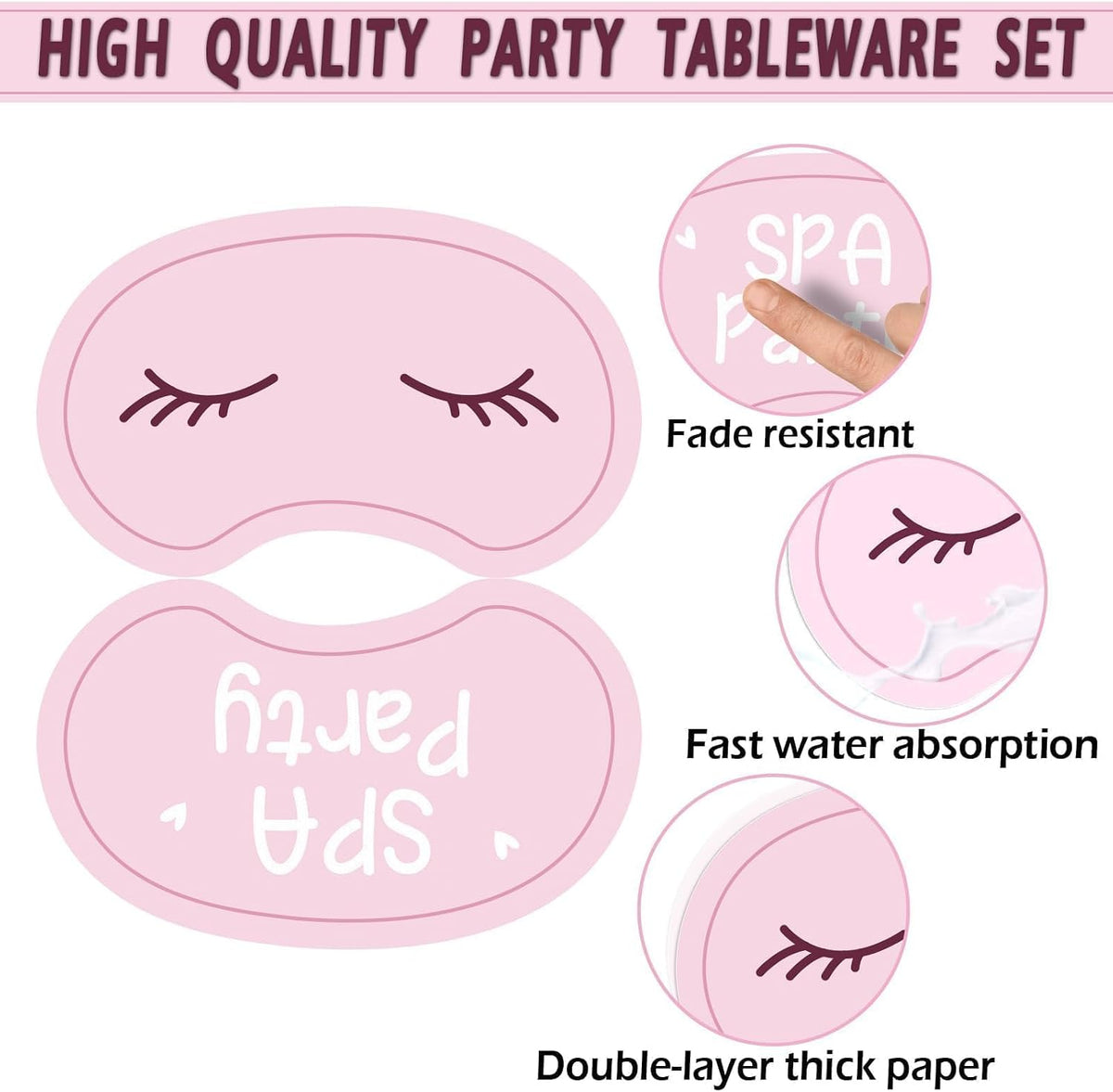 96Pcs Girls Spa Decorations Pink Sleepover Pajama Disposable Paper Plates Napkins Slumber Spa Birthday Tableware Set for 24 Guests Girls Makeup Birthday Pink Sleepover Party Supplies Favors