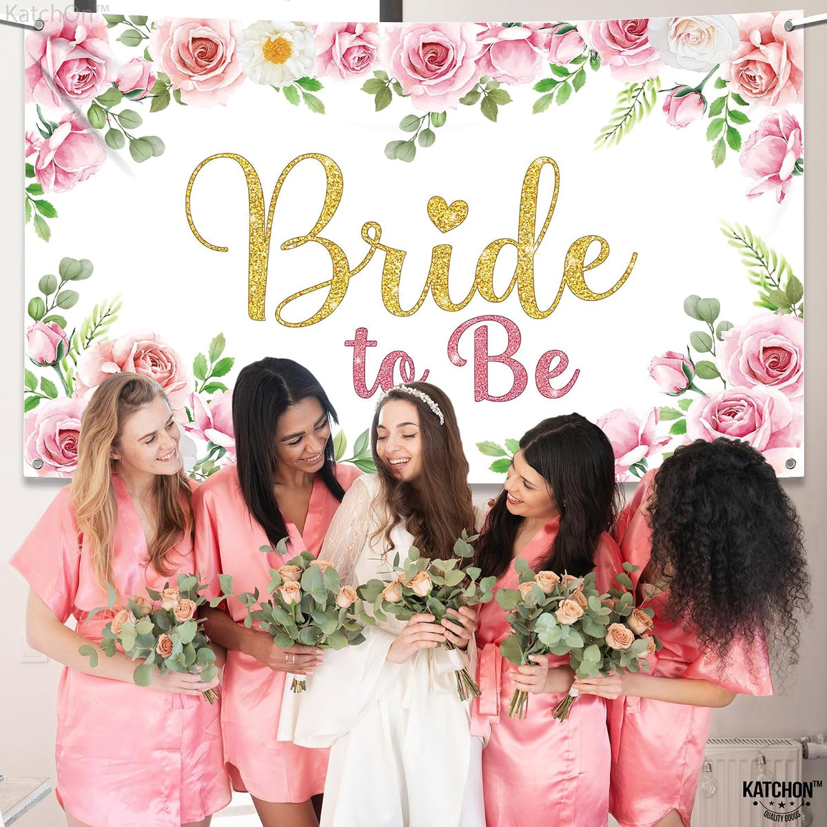Pink Bride to Be Banner 72x44 Inch, Bachelorette Party Decorations