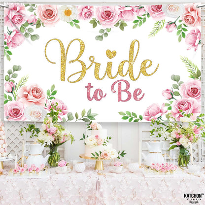 Pink Bride to Be Banner 72x44 Inch, Bachelorette Party Decorations