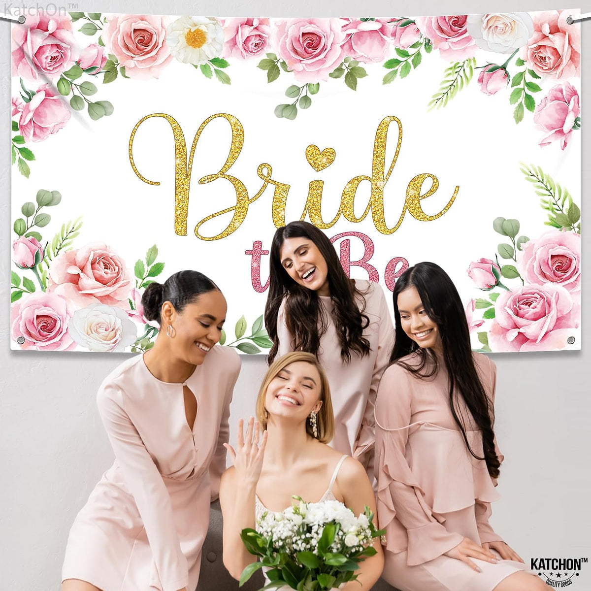 Pink Bride to Be Banner 72x44 Inch, Bachelorette Party Decorations
