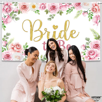 Pink Bride to Be Banner 72x44 Inch, Bachelorette Party Decorations