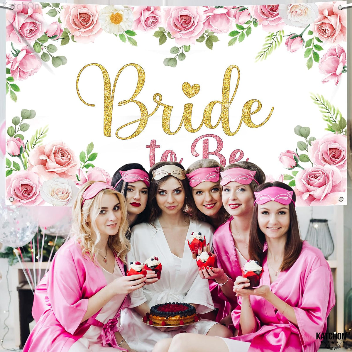 Pink Bride to Be Banner 72x44 Inch, Bachelorette Party Decorations