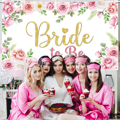 Pink Bride to Be Banner 72x44 Inch, Bachelorette Party Decorations