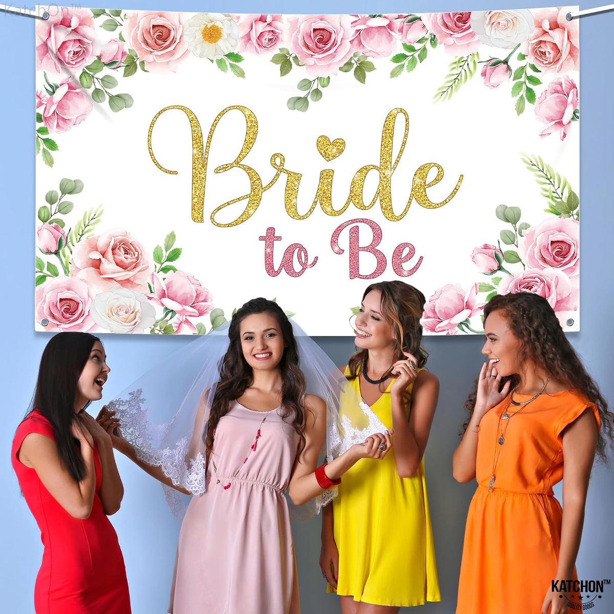 Pink Bride to Be Banner 72x44 Inch, Bachelorette Party Decorations