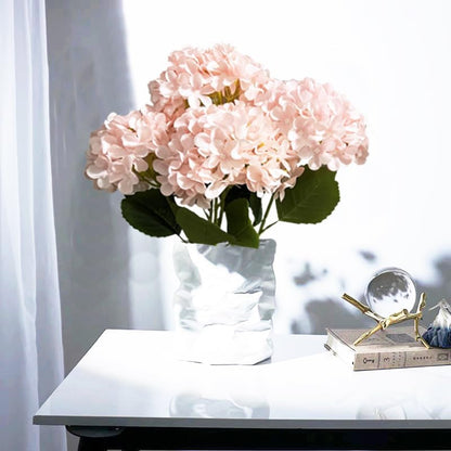 8pcs Pink Hydrangea Artificial Flowers 27.59" Large Realistic Single Long Stem Faux Silk Hydrangea Bouquets Flowers Arrangements Home Office Decor Wedding Centerpieces DIY