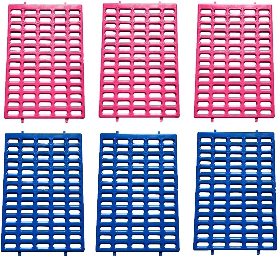 Saguaro Acres Rabbit & Small Animal Cage Resting Mat, Pink & Blue, 6-Pack