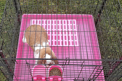 Saguaro Acres Rabbit & Small Animal Cage Resting Mat, Pink & Blue, 6-Pack