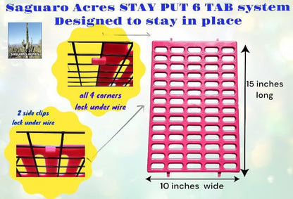 Saguaro Acres Rabbit & Small Animal Cage Resting Mat, Pink & Blue, 6-Pack