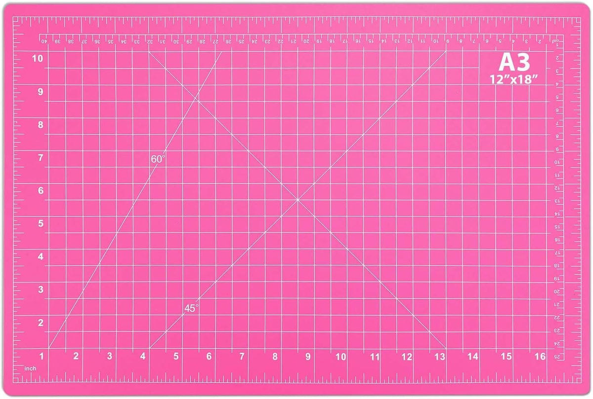 Self Healing Cutting Mat for Rotary Cutting, 17.8" x 11.9", Pink