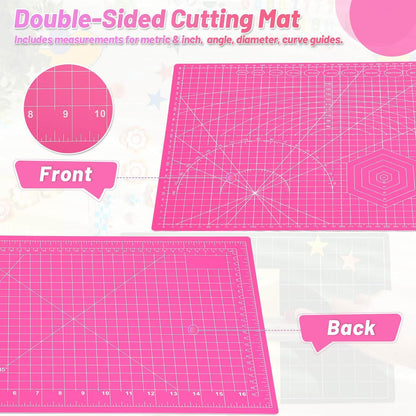 Self Healing Cutting Mat for Rotary Cutting, 17.8" x 11.9", Pink