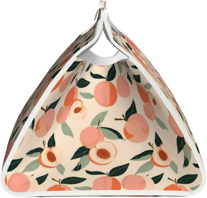 Peaches (3) Print Tissue Box Cover,Rectangular Pu Leather Tissue Holder for Bathroom Living Room Office