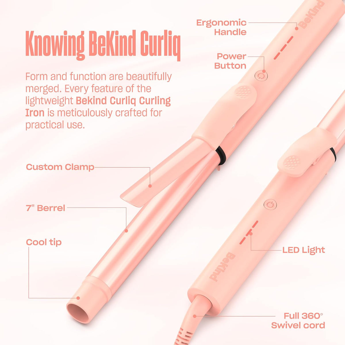 Curliq 1-Inch Long Barrel Curling Iron