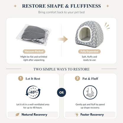 Guinea Pig Hideout Bed Dwarf Rabbit House Cave Accessories Cozy Hide-Out for Little Bunny Hedgehog Ferret Chinchilla&Other Small Animals (Grey)