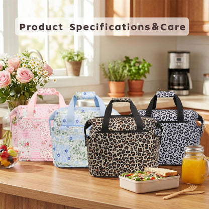 Insulated Lunch Bag for Women - Reusable Thermal Tote with 3-Layer Insulation, Leakproof & Easy to Clean - Lunch Box for Office, Gym, Picnic (Pink)