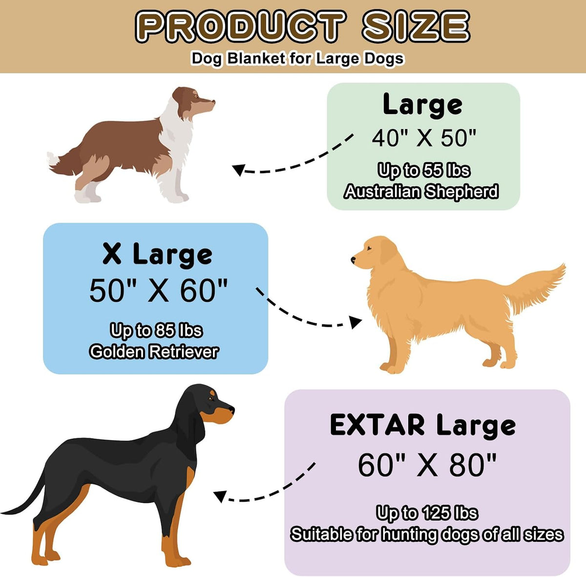 Upgraded Flannel Blankets for Large Dogs & Cats, Pink 50" x 40"