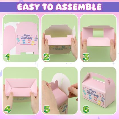 24 Pack Soda Pop Theme Birthday Party Favor Pink Paper Gift Boxes