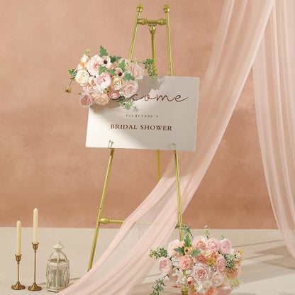 Artificial Flowers Combo for DIY Wedding Bouquets Combo Centerpieces Arrangements Party Bridal Baby Shower Home Decorations-Blush Pink